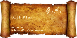 Gill Alex névjegykártya